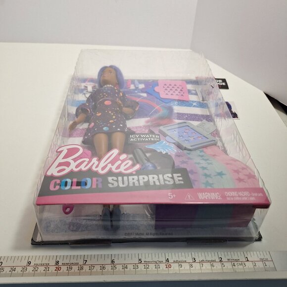 Barbie Color Change Surprise Doll Purple Hair Space Dress Damaged Box - Picture 9 of 12